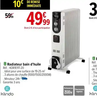 Carrefour i Radiateur bain d'huile offre