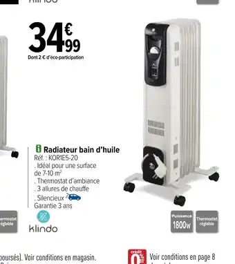 Carrefour i Radiateur bain d'huile offre