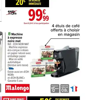 Carrefour i Machine à expresso noire mat offre