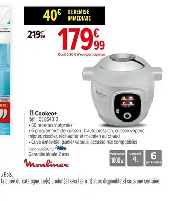 Carrefour Cookeo+ offre