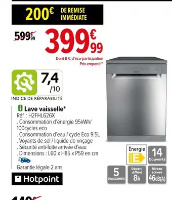 Carrefour Lave vaisselle offre