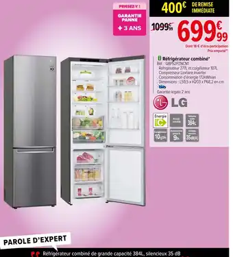 Carrefour i Réfrigérateur combiné offre