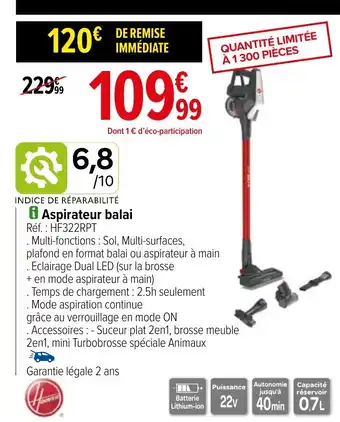 Carrefour i Aspirateur balai offre