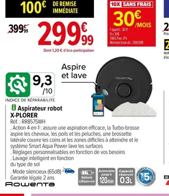 Carrefour Aspirateur robot X-PLORER offre