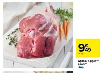 Carrefour Agneau : gigot à rôtir offre