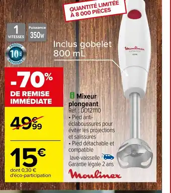 Carrefour i Mixeur plongeant offre