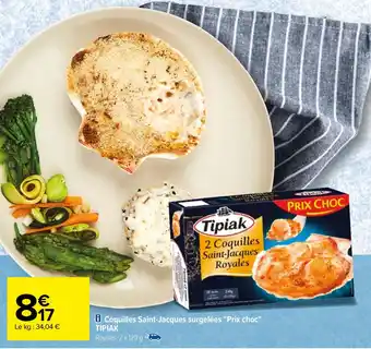 Carrefour Coquilles Saint-Jacques surgelées "Prix choc" TIPIAK offre