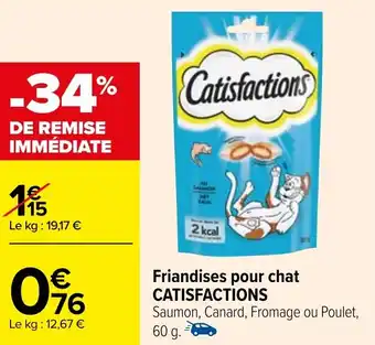 Carrefour Friandises pour chat CATISFACTIONS offre