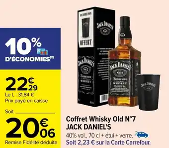 Carrefour Coffret Whisky Old N°7 JACK DANIEL'S offre