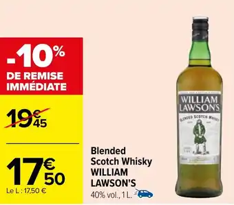 Carrefour Blended Scotch Whisky WILLIAM LAWSON'S offre