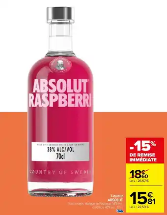 Carrefour Liqueur ABSOLUT offre