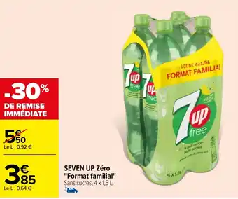 Carrefour SEVEN UP Zéro "Format familial" offre