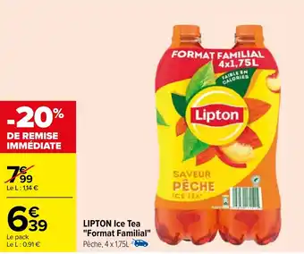Carrefour LIPTON Ice Tea "Format Familial" offre