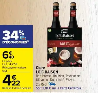 Carrefour Cidre LOÏC RAISON offre
