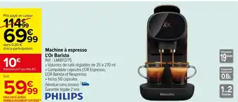 Carrefour Machine à espresso L'Or Barista offre
