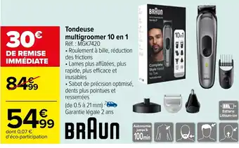 Carrefour Tondeuse multigroomer 10 en 1 offre