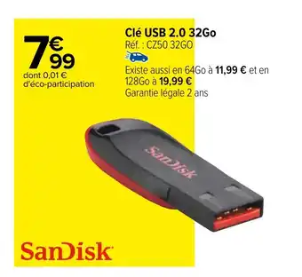 Carrefour Clé USB 2.0 32Go offre