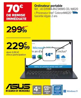 Carrefour Ordinateur portable offre