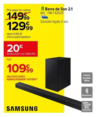 Carrefour Barre de Son 2.1 offre
