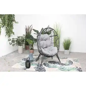 Bricorama Jane - fauteuil œuf sur pied en rotin gris offre