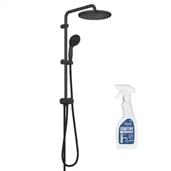 Bricorama Colonne de douche grohe vitalio start system 250 avec inverseur noir + nettoyant grohclean offre