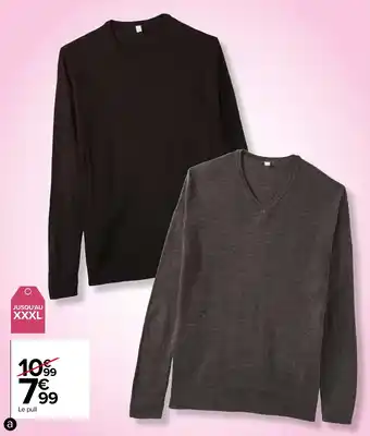 Carrefour Pull toucher doux homme offre