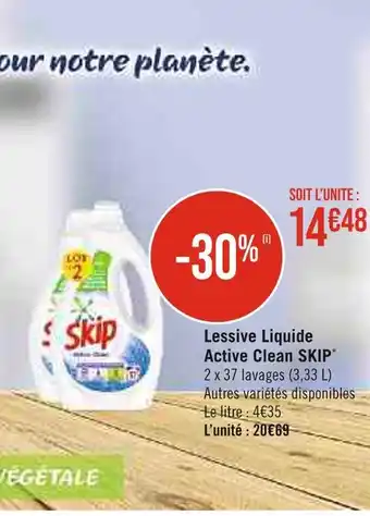Casino Supermarchés Skip lessive liquide active clean offre