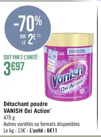Casino Supermarchés Vanish détachant poudre oxi action offre