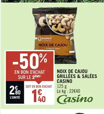 Casino noix de cajou grillées & salées
