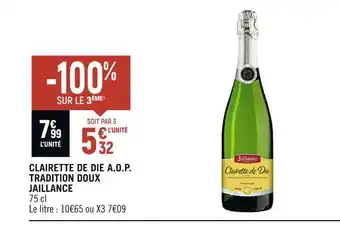 Jaillance clairette de die a.o.p. tradition doux