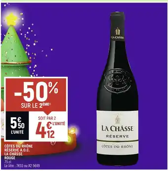 Spar La châsse côtes du rhône réserve a.o.c. rouge offre