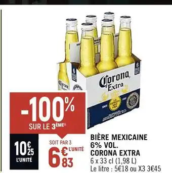 Spar Corona bière mexicaine 6% vol. extra offre