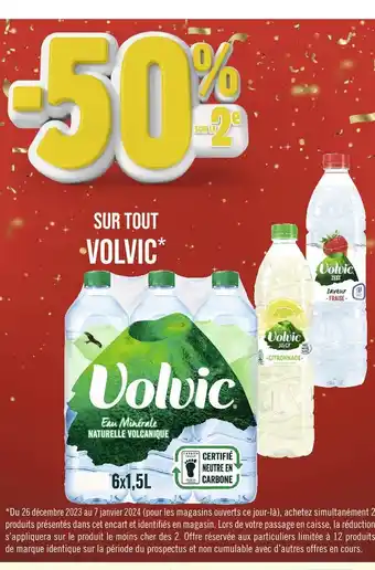 Volvic -50% sur le 2ème sur tout volvic
