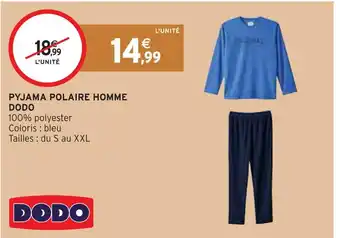 Intermarché Dodo pyjama polaire homme offre