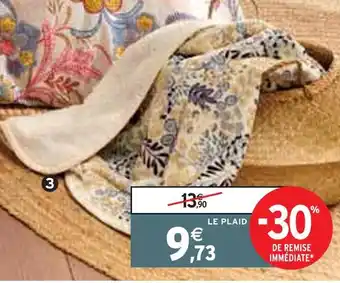 Intermarché Domédia plaid sherpa imprimé offre