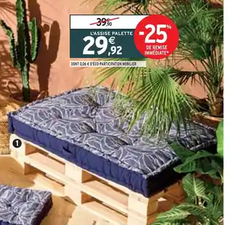 Intermarché Domédia assise palette offre
