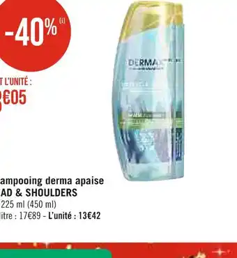 Casino Supermarchés Head & shoulders shampooing derma apaise offre