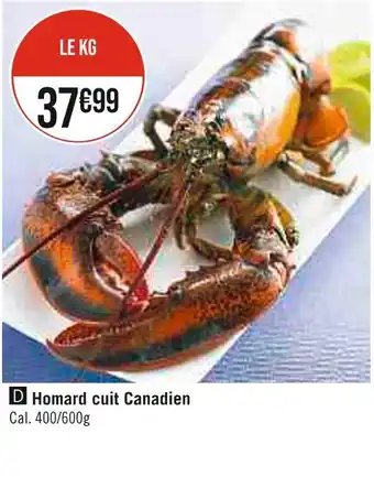 Homard cuit canadien