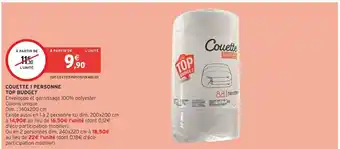 Intermarché Top budget couette 1 personne offre