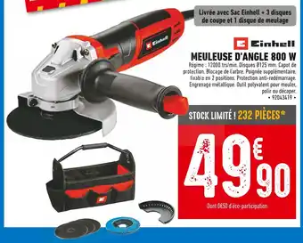 Brico Cash Einhell meuleuse d'angle 800 w offre