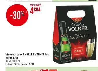 Casino Supermarchés Charles volner vin mousseux les minis brut offre