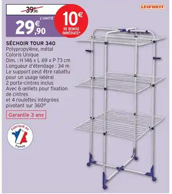 Leifheit séchoir tour 340