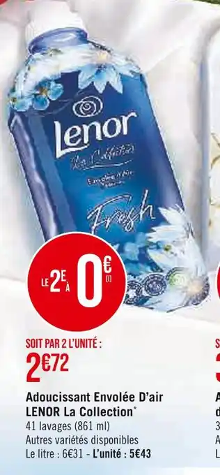 Lenor adoucissant envolée d’air la collection