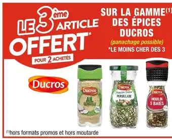 Cora x Carrefour Ducros le 3ème article offert pour 2 achetés sur la gamme des épices ducros offre