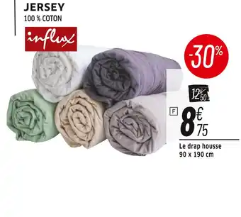 Cora x Carrefour Influx linge de lit jersey offre