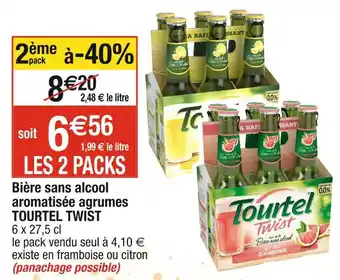 Cora x Carrefour Tourtel twist bière sans alcool aromatisée agrumes offre
