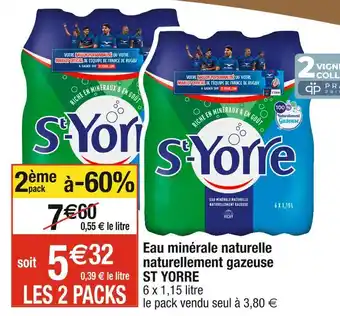 Cora x Carrefour St yorre eau minérale naturelle naturellement gazeuse offre