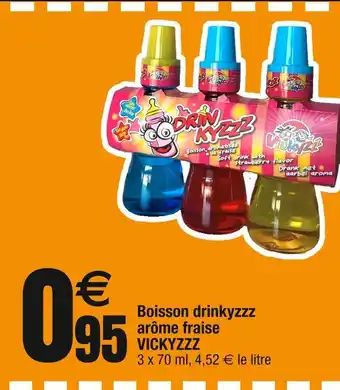 Cora x Carrefour Vickyzzz boisson drinkyzzz arôme fraise offre