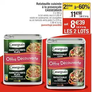 Cora x Carrefour Cassegrain ratatouille cuisinée à la provençale offre