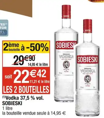 Cora x Carrefour Sobieski vodka 37,5 % vol offre